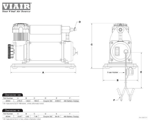 VIAIR | 400P RVS Automatic Tire Inflator (40044)