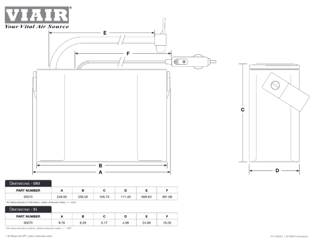 VIAIR | Every Vehicle Carry™ 75P Portable Compressor (00075)
