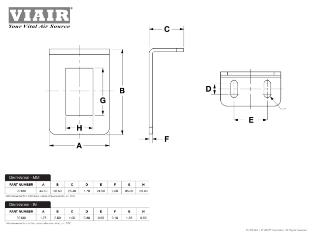 VIAIR | Rocker Switch Bracket