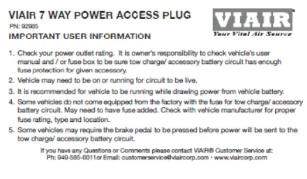 VIAIR | 7-Way Power Access Connector (92935)