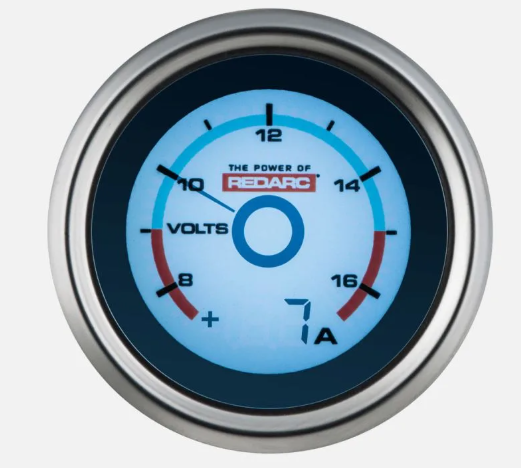 REDARC | Single Voltage 52mm Gauge with optional current display (G52-VA)