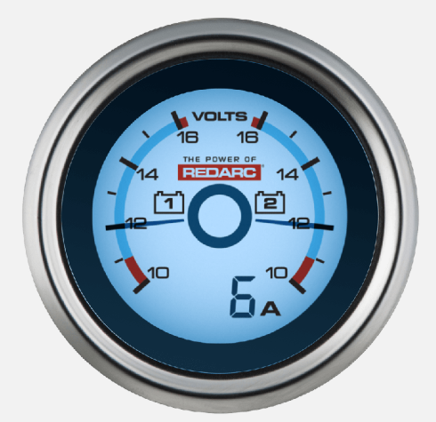 REDARC | Dual Voltage 52mm Gauge with optional current display (G52-VVA)