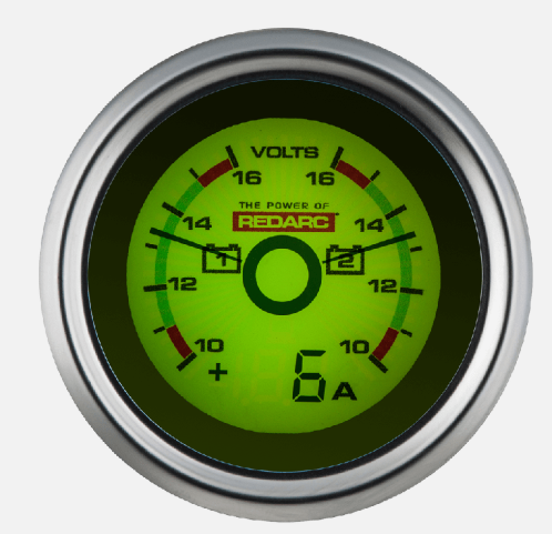 REDARC | Dual Voltage 52mm Gauge with optional current display (G52-VVA)