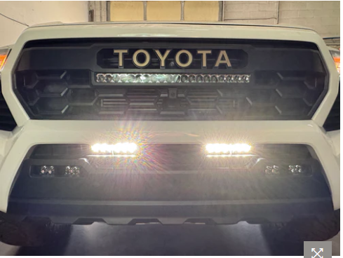 HERETIC STUDIO | 4th Gen Tacoma Behind the Grill Dual 6" Bar Kit - Clear Lens