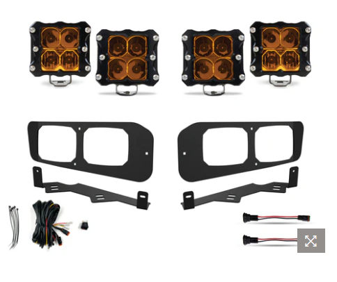 HERETIC STUDIO | Ford Super-Duty Dual Quattro LED Fog Light Kit (2023+)