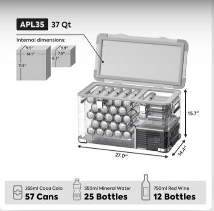ICECO | APL35 Ultra-light Dual Zone Aluminum Freezer with Cover