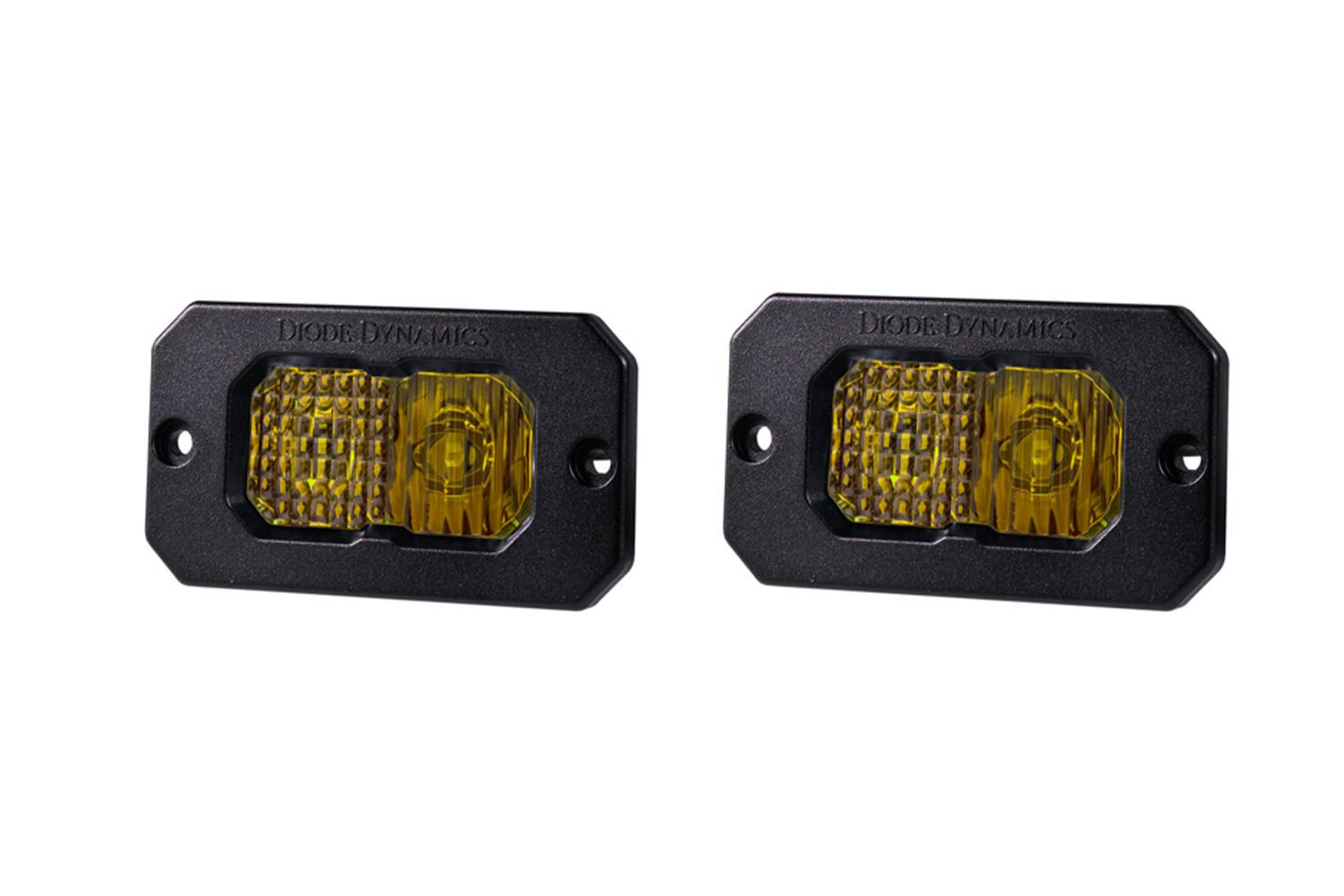 DIODE DYNAMICS | SSC2 SAE Yellow Pro Flush Mount LED Pod (Pair)