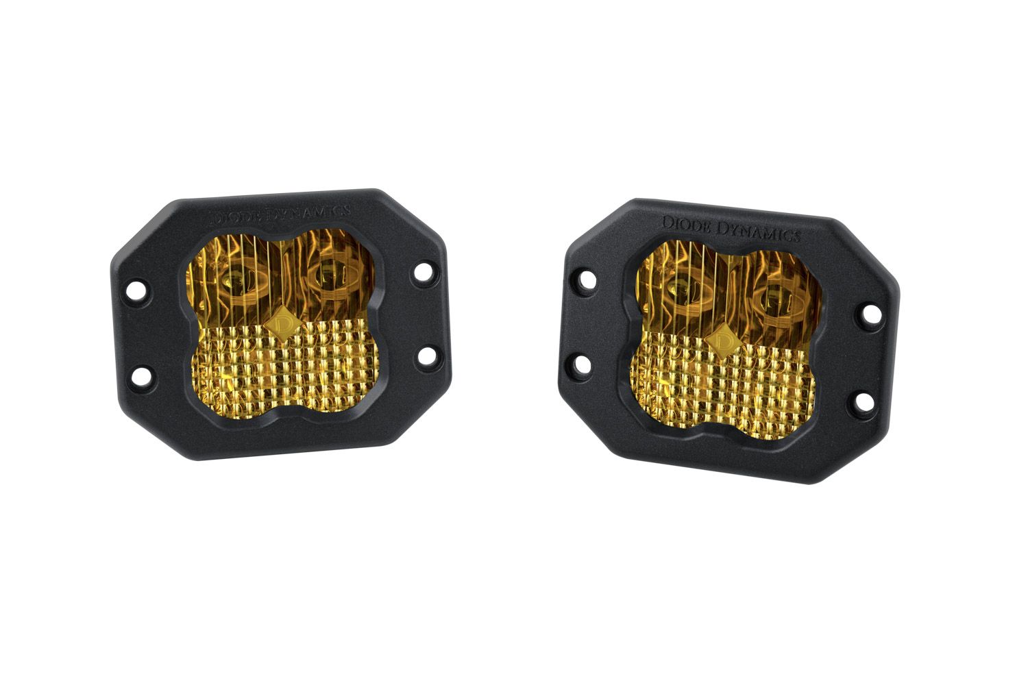 DIODE DYNAMICS | SS3 SAE Yellow Sport Flush Mount LED Pod (Pair)