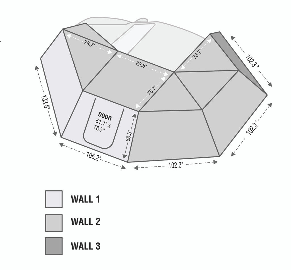 OVERLAND VEHICLE SYSTEMS | Nomadic 270 Awning Wall 3 (18119909)