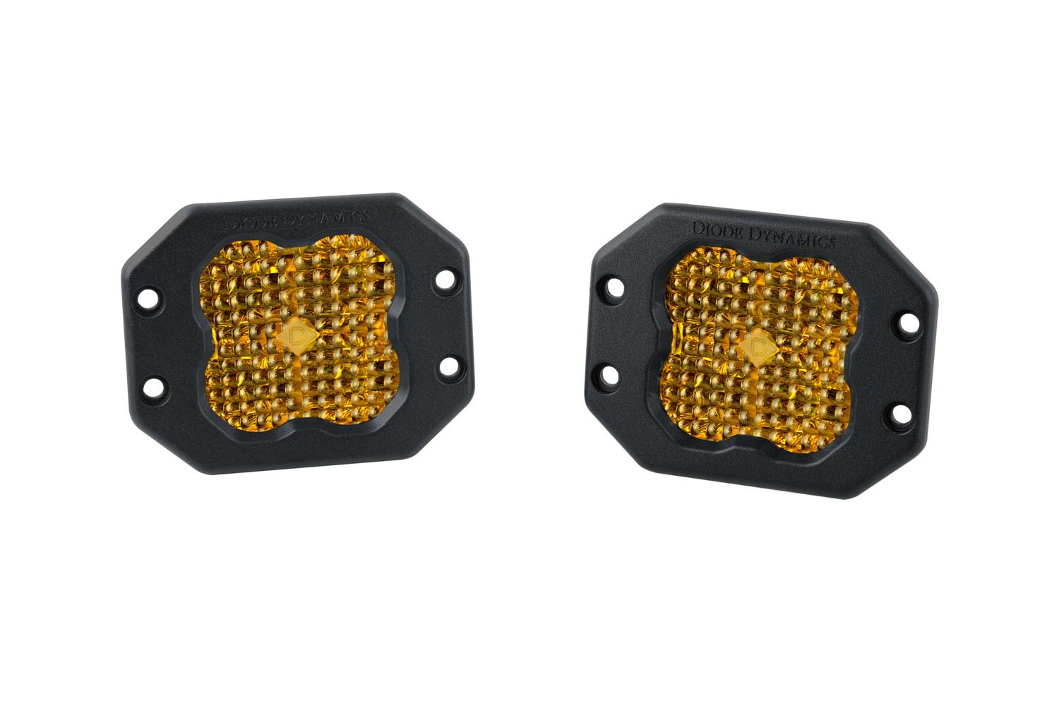 DIODE DYNAMICS | SS3 SAE Yellow Pro Flush Mount LED Pod (Pair)