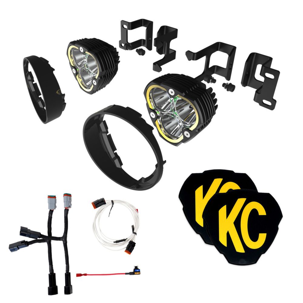 KC HILITES | Tacoma 3rd & 2nd Gen 4Runner 5th Gen 2005-2024 Flex Era Fog Pocket Kit Off-Road Bundle (bundle-fog-pocket-kit-toyota)