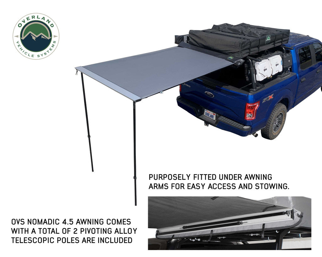 OVERLAND VEHICLE SYSTEMS | Nomadic Awning 4.5' With Black Cover (18039909)