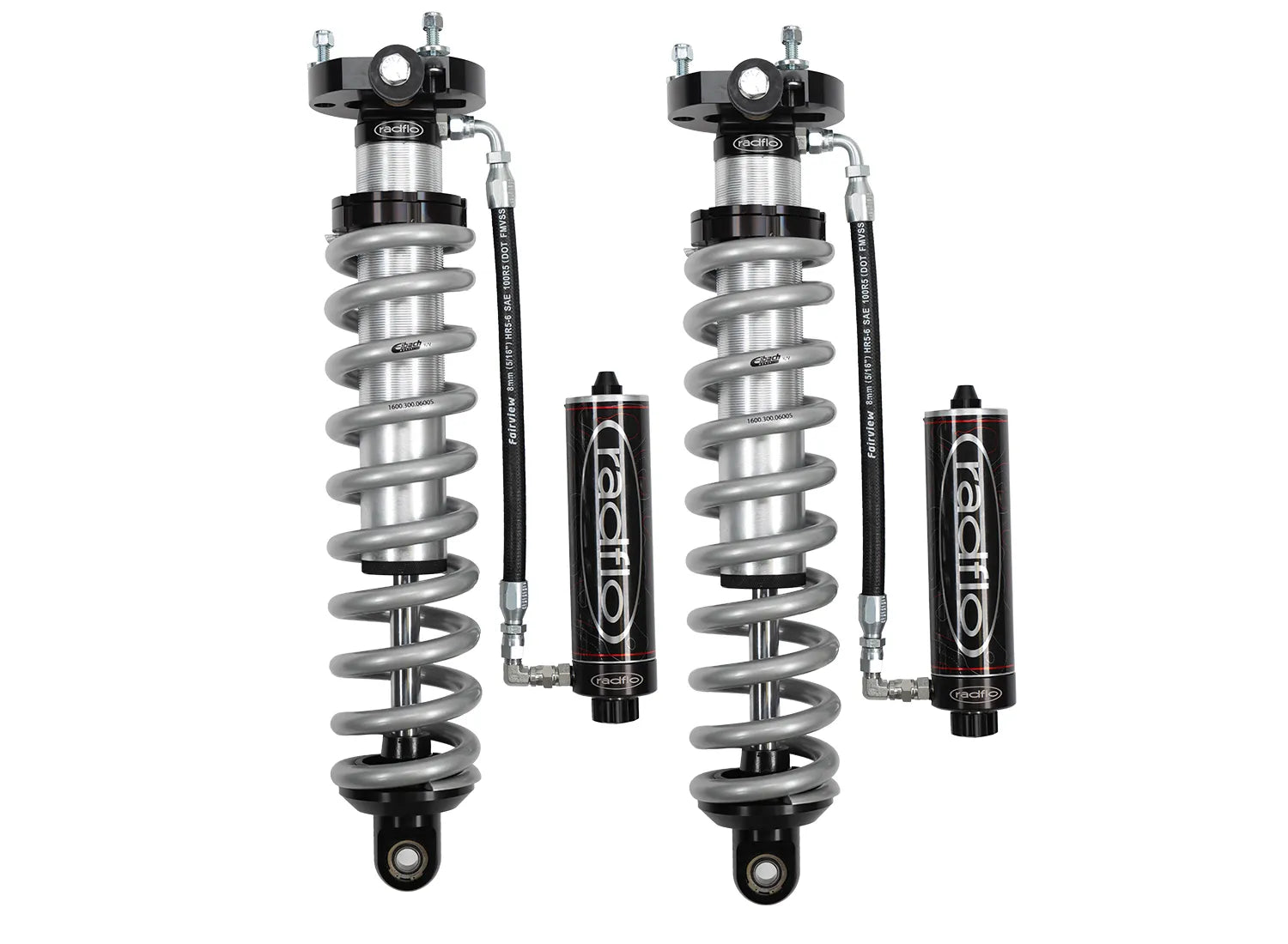 RADFLO SUSPENSION TECHNOLOGY | Tundra 3rd Gen (2022 - Present) Front Coilover  With Remote Reservoir & Compression Adjusters Extended For Use With Aftermarket Uca (6CT-011-1A)