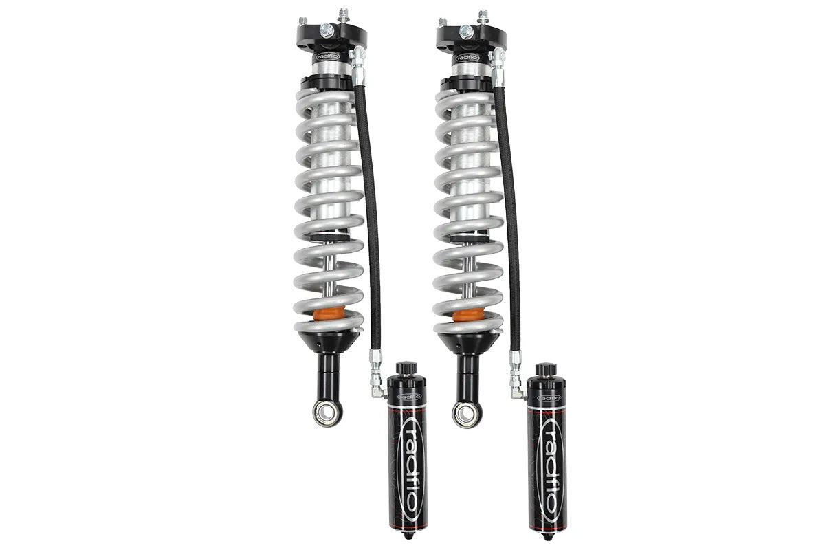 RADFLO SUSPENSION TECHNOLOGY | 4Runner 6th Gen (2025 - Present) & Land Cruiser 250 Series (2024 - Present) & Lexux GX 550 (2024 - Present) Front Coilover Kit Remote Reservoir And High Low Compression Adjuster 600R Pro 2.5 / 0-2″ Lift (6CT-016-0Z)