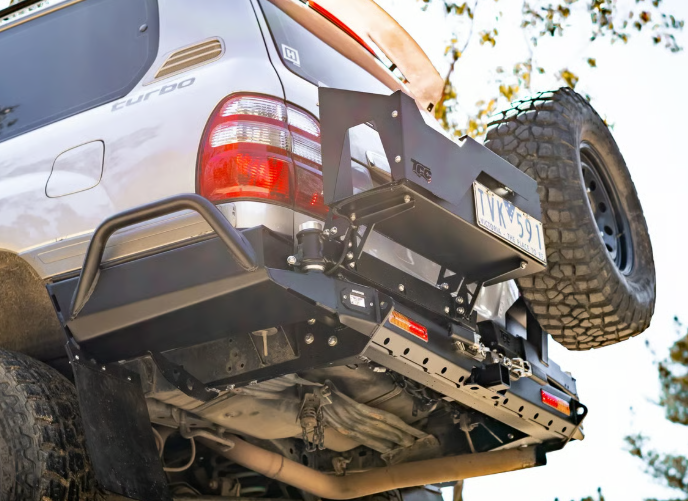 THE CRUISER COMPANY | Land Cruiser 100 Series (1998-2007) High Clearance Rear Bumper With Tow Hitch (TCC-100-RB-TOW)