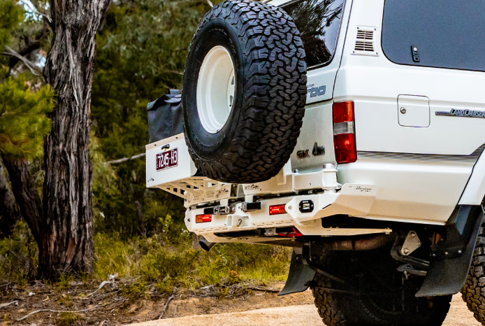 THE CRUISER COMPANY | Land Cruiser 60 Series (1980-1990) High Clearance Rear Bumper With Receiver Hitch (TCC-60-RB-TOW)