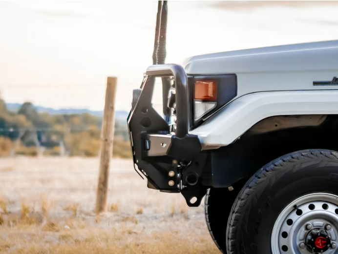 THE CRUISER COMPANY | Land Cruiser 75/78 Series (1991 - 2006) High Clearance Full Hoop Front Bumper (TCC-75-HCBB)