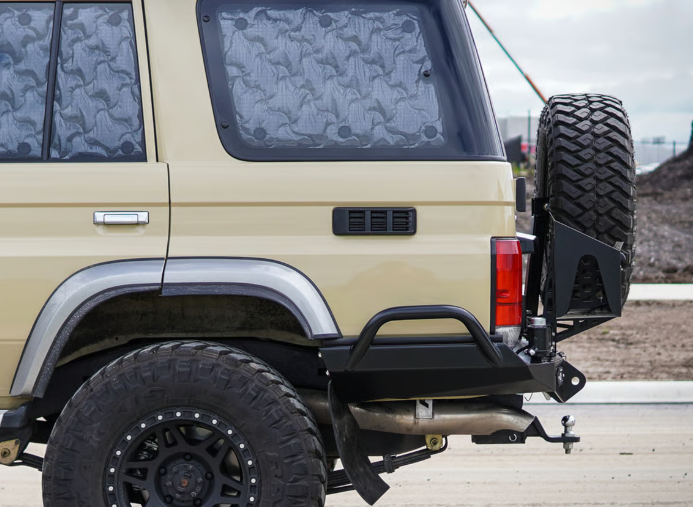THE CRUISER COMPANY | Land Cruiser 76 Series Rear Tow Bar With Side Panel Hoops (TCC-76-RB-TOW)