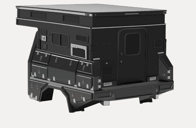 ALUBLACK | Ford F250 Super Duty (2017 - 2025) & Dodge RAM 2500/3500 (2019 - 2025) Flatbed Tray For Slide-In Camper With Boxes