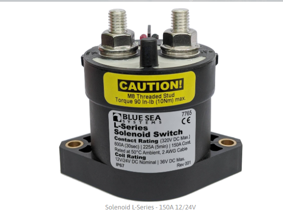 BLUE SEA SYSTEMS | Solenoid L Series 150A 12/24V (7765)