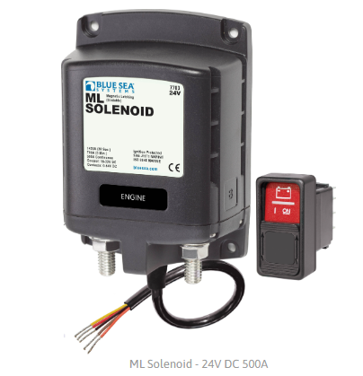 BLUE SEA SYSTEMS | ML Solenoid 24V DC 500A (7703)