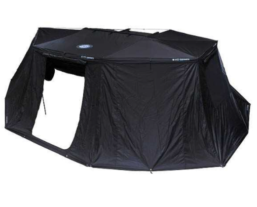 OVERLAND VEHICLE SYSTEMS | XD Nomadic 270 Degree Awning & Wall Kit Combo  Lights Black Out, Black Body Trim, and Travel Cover