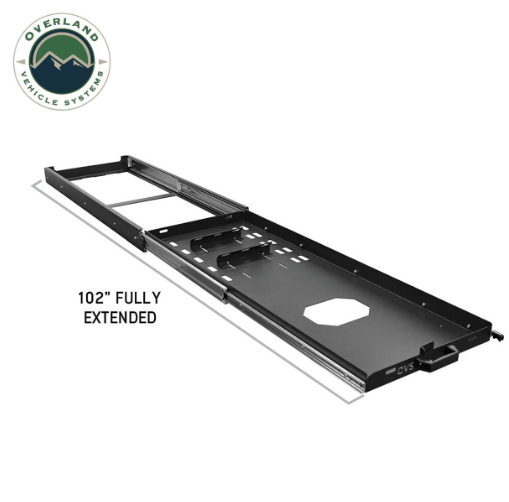 OVERLAND VEHICLE SYSTEMS | Heavy Duty Fridge Slide  Black Powder Coat Universal (21010504)