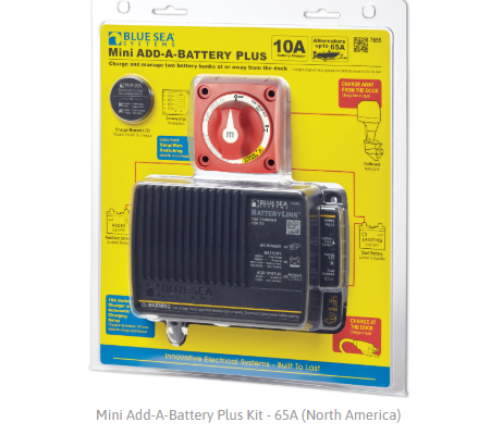 BLUE SEA SYSTEMS | Mini Add-A-Battery Plus Kit 65A North America (7655)