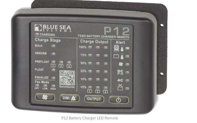 BLUE SEA SYSTEMS | P12 Battery Charger LED Remote (7520)