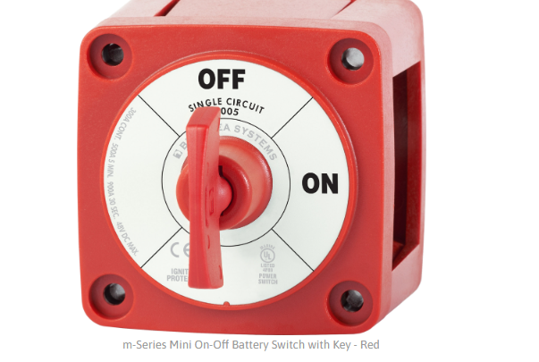 BLUE SEA SYSTEMS | m-Series Mini On-Off Battery Switch with Key (6005)