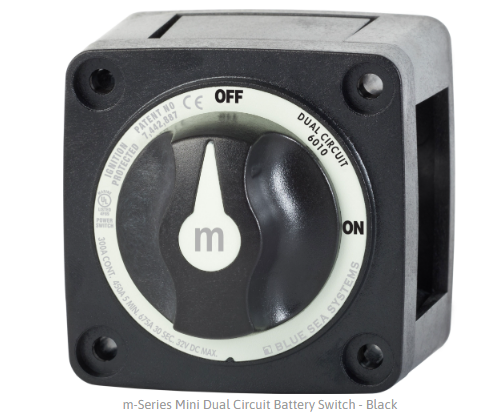 BLUE SEA SYSTEMS | m-Series Mini Dual Circuit Battery Switch (6010)