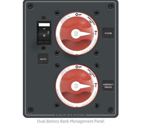 BLUE SEA SYSTEMS | Dual Battery Bank Management Panel (8080)