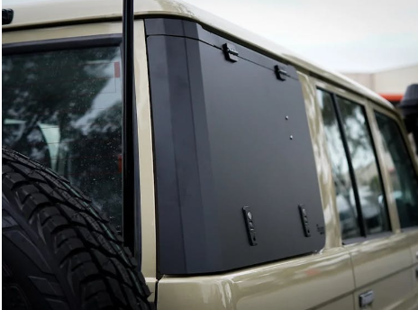 LONG RANGE AMERICA | Land Cruiser 76 Series Lift Up Gull Wing Window (LC76-WINDOW)