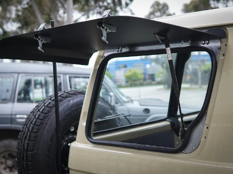 LONG RANGE AMERICA | Land Cruiser 76 Series Lift Up Gull Wing Window (LC76-WINDOW)