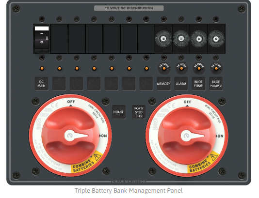 BLUE SEA SYSTEMS | Triple Battery Bank Management Panel (8693)