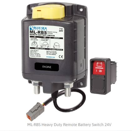 BLUE SEA SYSTEMS | ML-RBS Heavy Duty Remote Battery Switch 24V (7702100)