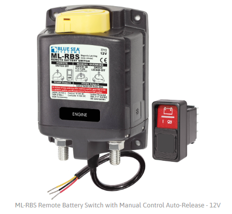 BLUE SEA SYSTEMS | ML-RBS Remote Battery Switch with Manual Control Auto-Release 12V (7713)