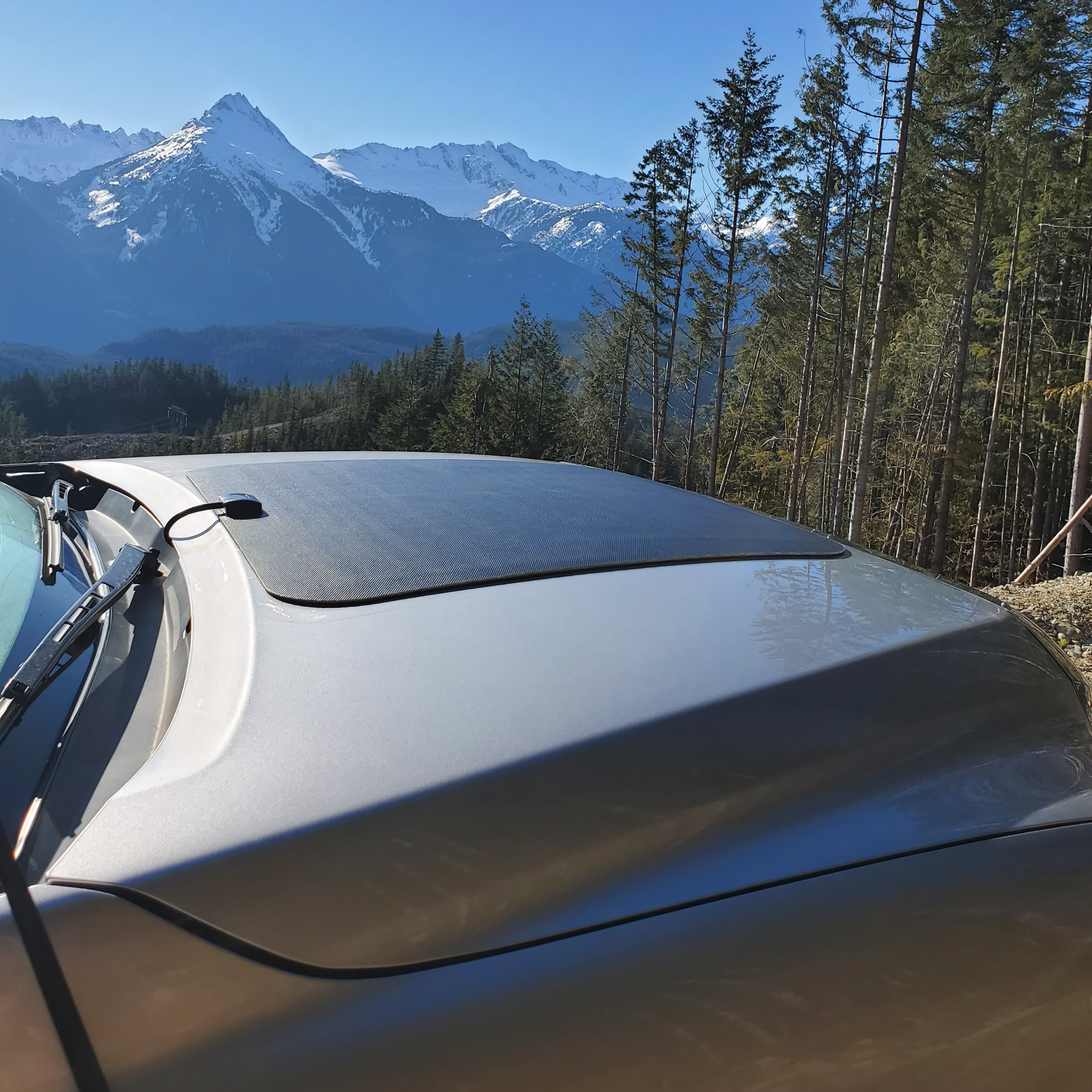 toyota tundra overland 90w hood solar panel