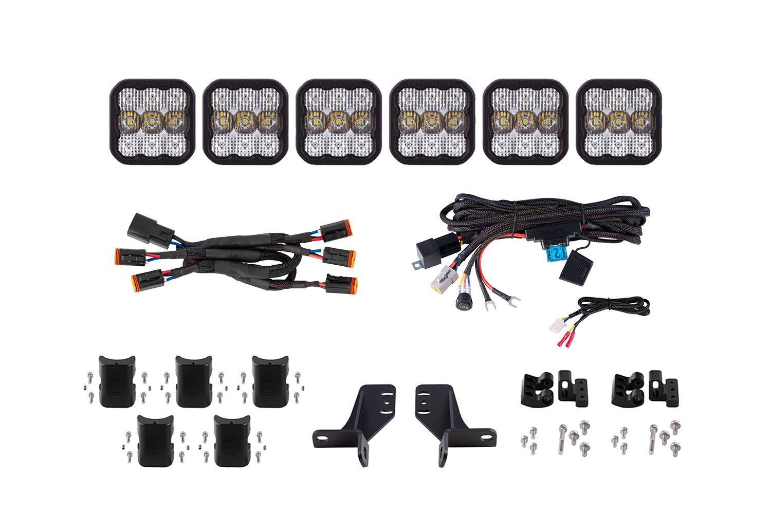 DIODE DYNAMICS | SS5 Grille CrossLink Lightbar Kit for 2021-2025 Ford Bronco (w/ Steel Bumper)