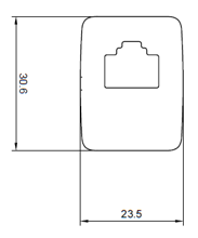 GME RADIOS | RJ45 Pass Through Adaptor Type 8 White (XRS-RJ45W8)