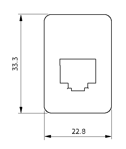GME RADIOS | RJ45 Pass Through Adaptor Type 9 Red (XRS-RJ45R9)