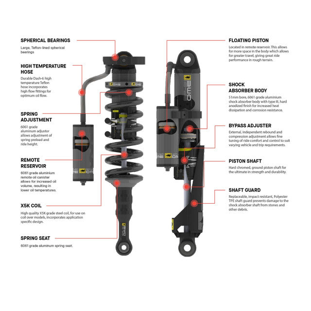 OLD MAN EMU | Tacoma 3rd & 2nd Gen Front BP-51 Coilover for Right Side 2" Lift (BP5190006R)