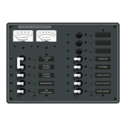 BLUE SEA SYSTEMS | Circuit Breaker Panel AC Main + 11 Position (127736)