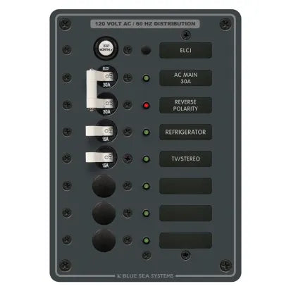 BLUE SEA SYSTEMS | Circuit Breaker Panel 120V AC 2 Positions (374423)