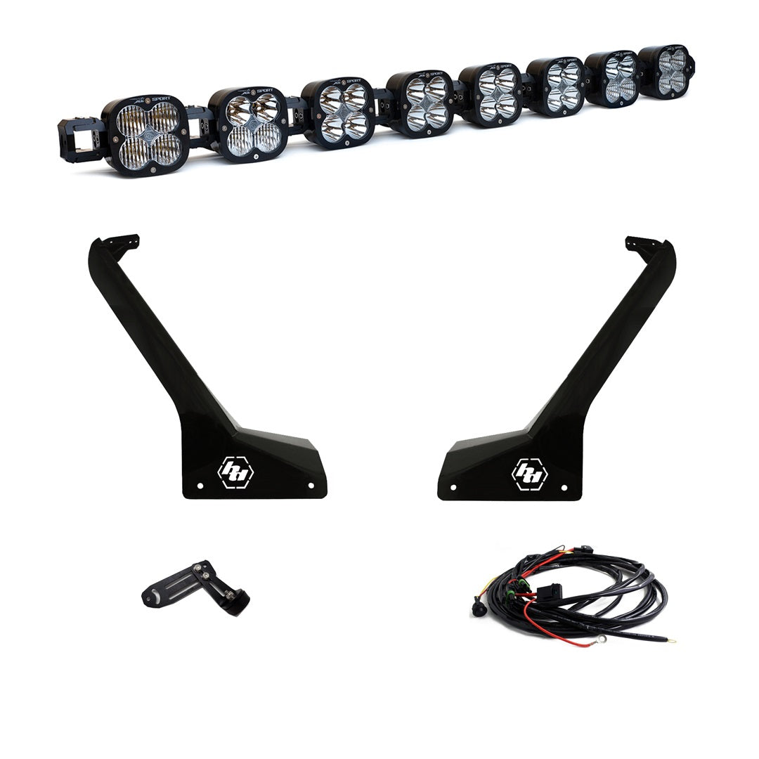 BAJA DESIGNS | Jeep JL/JT 8XL Linkable Roof Mount Light Kit - Jeep 2020-2026 Gladiator; 2018-2026 Wrangler JL; Exc. Rubicon 392, Mojave, 4XE