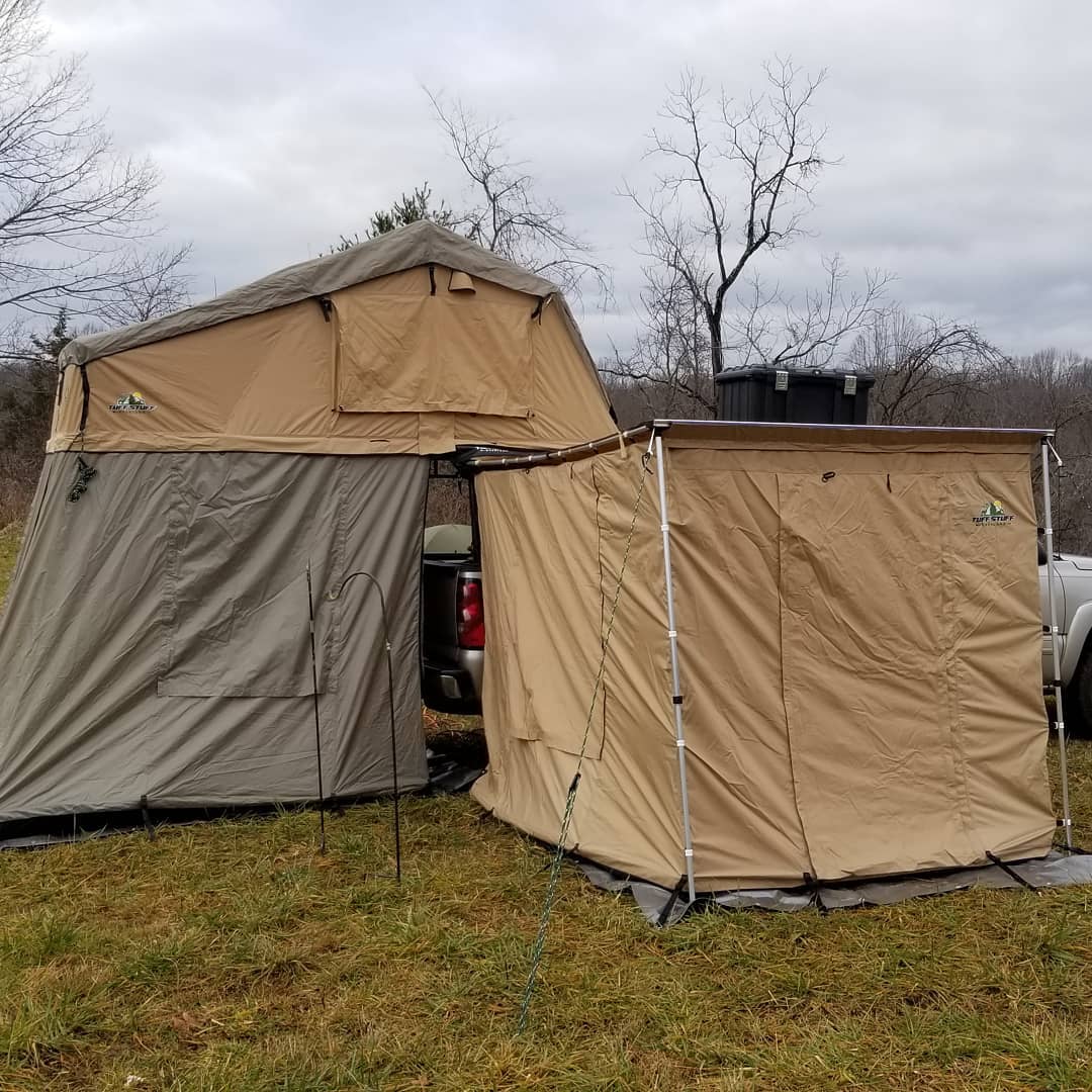 TUFF STUFF | Awning Camp Shelter Room with PVC Floor 280g Materia 6.5′ X 8'