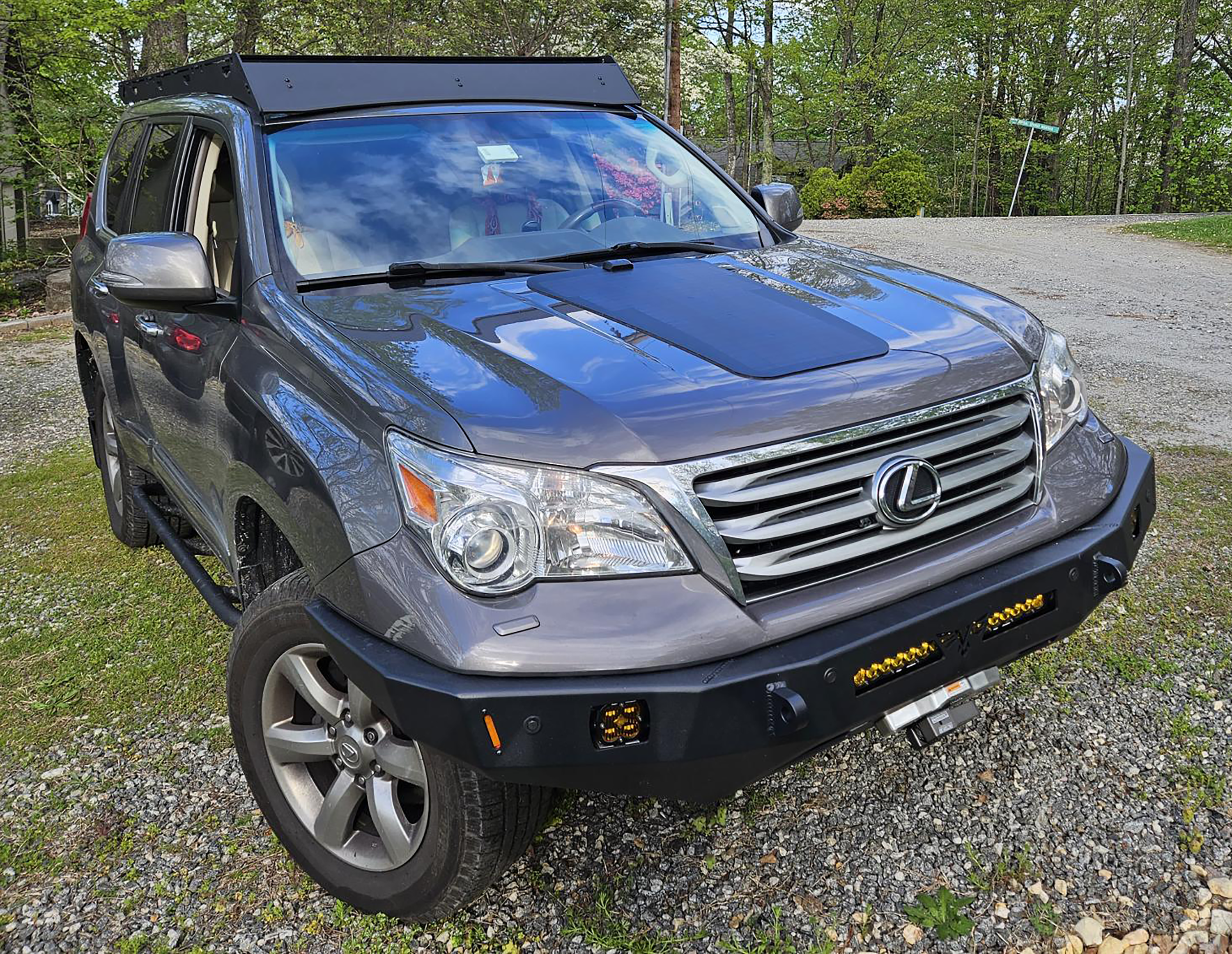 hood solar panel lexus gx gx460 cascadia overland offroad