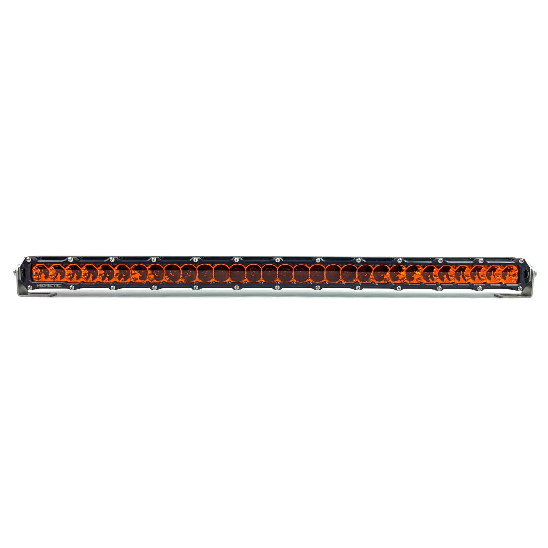 40 inch led light bar in amber on white background