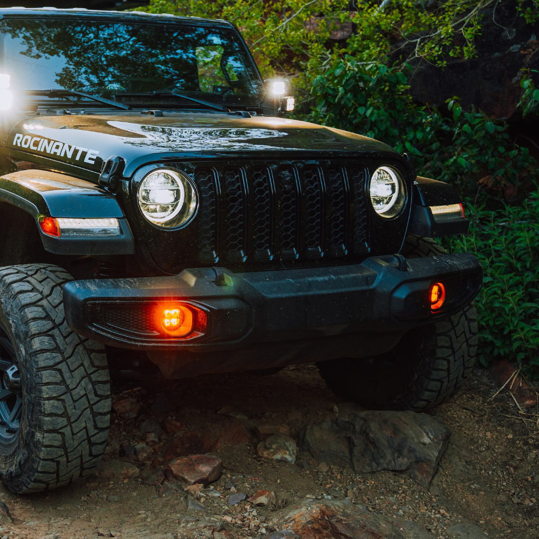 Jeep wrangler rubicon led fog light kit for 2018-2020 models