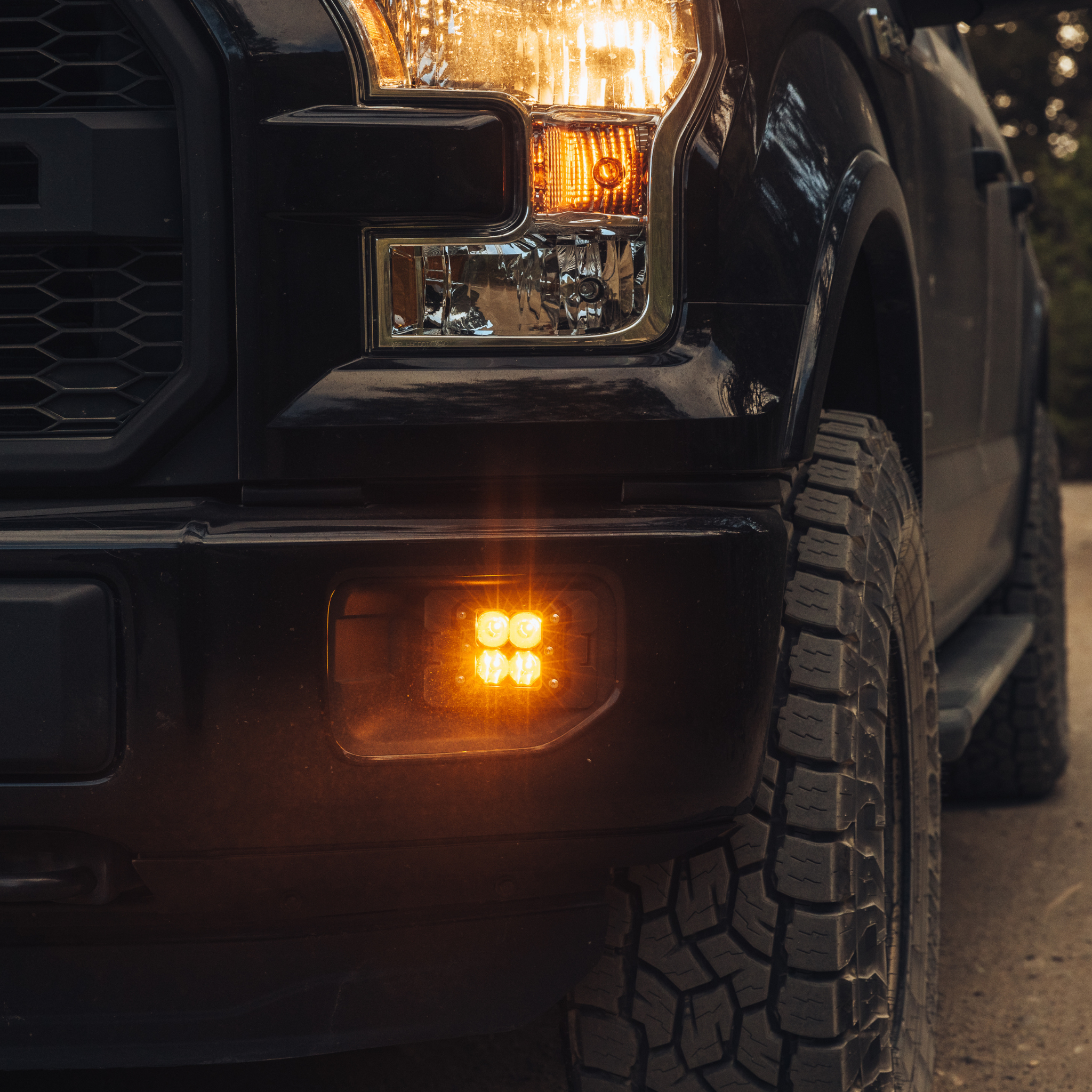 amber ford f-350 led fog light kit for newest generations